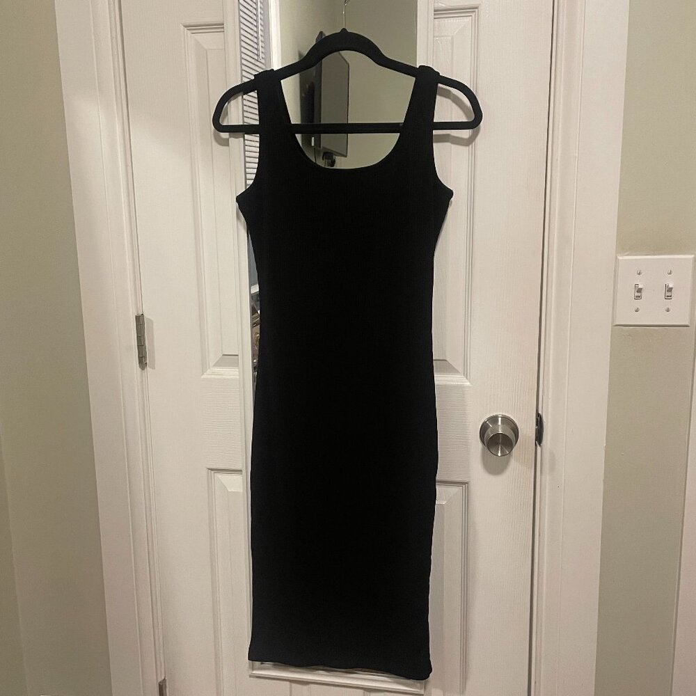 Black Tank Top Dress Midi
